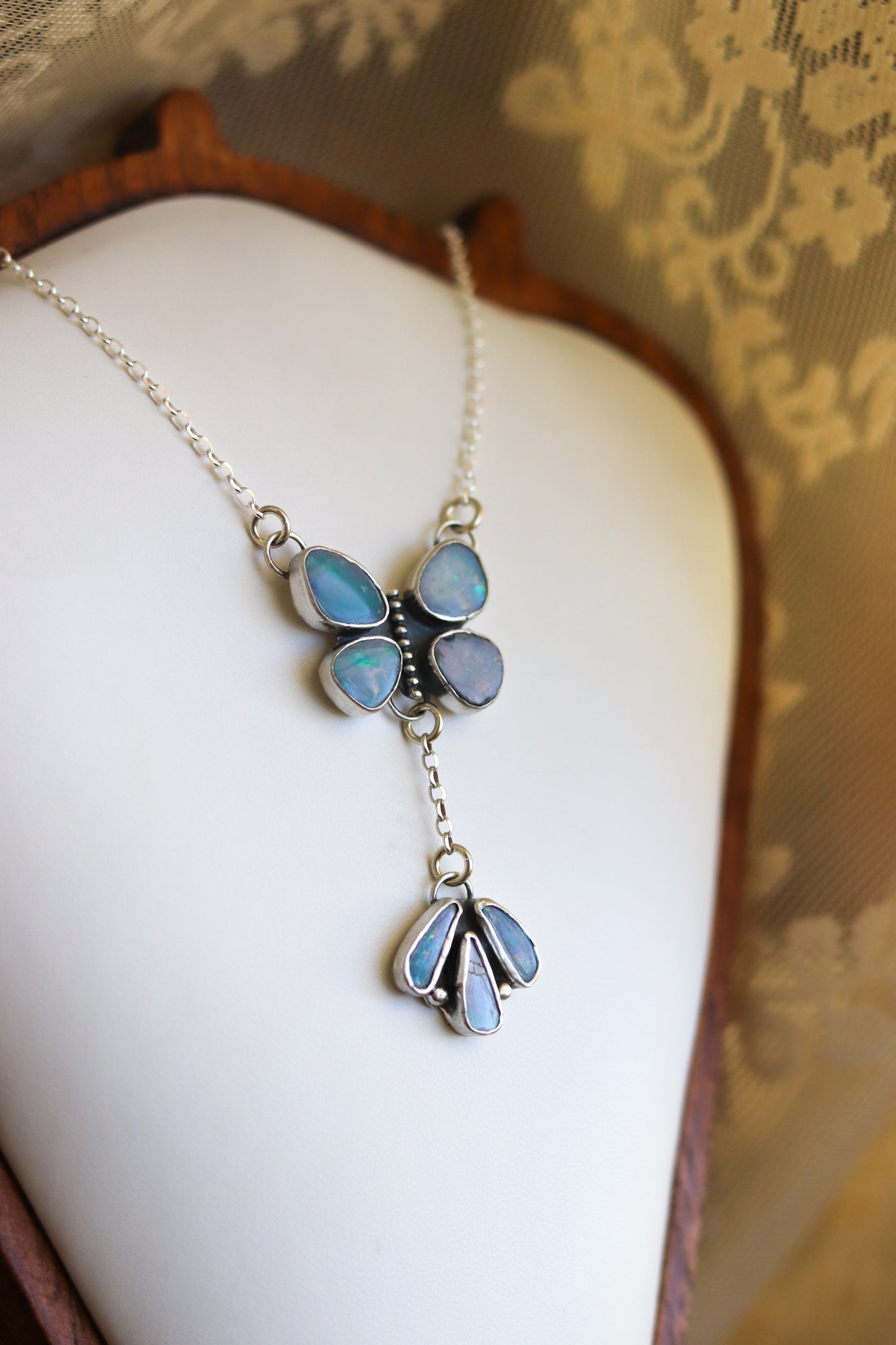 Opal Butterfly Lariat