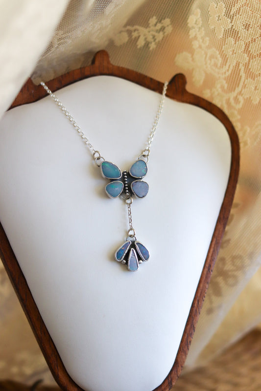 Opal Butterfly Lariat
